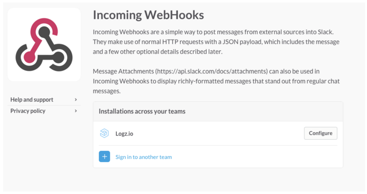 incoming webhooks