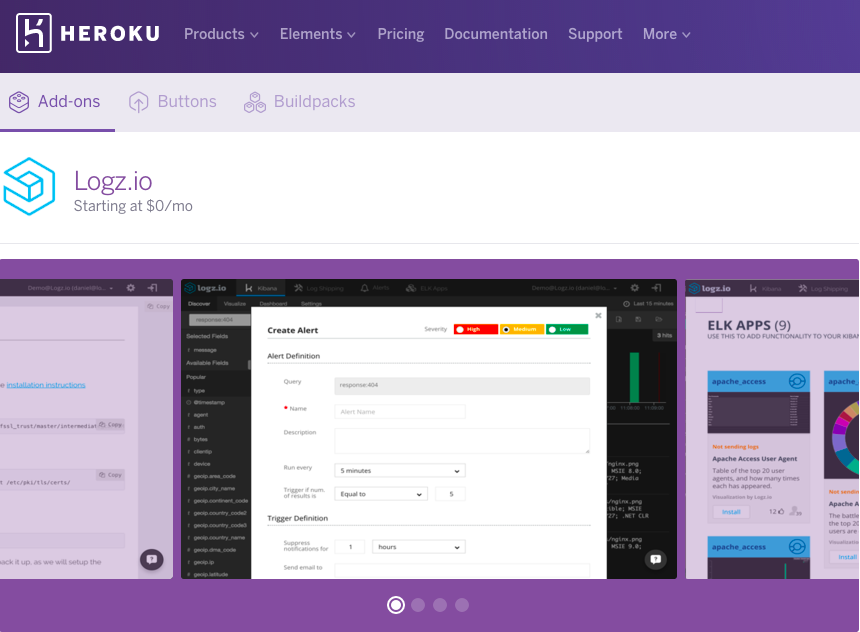 heroku & logz