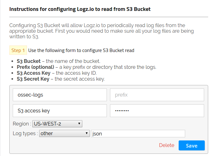 aws s3 bucket configuration page