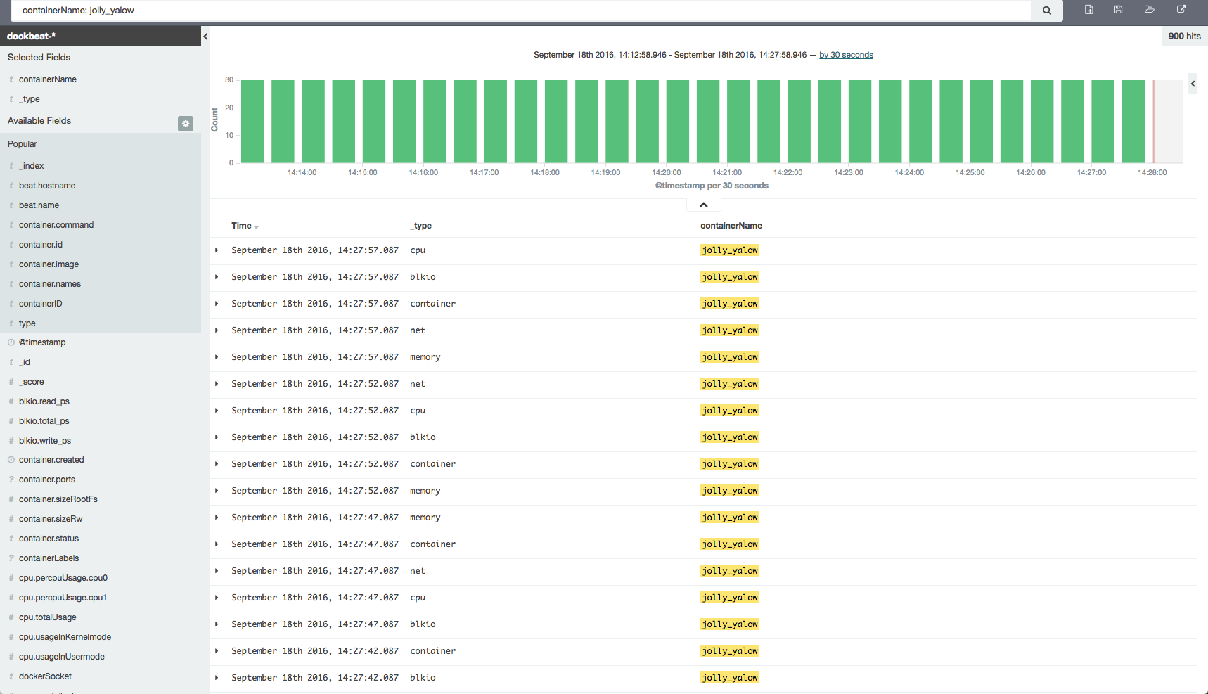 dockbeat container logs