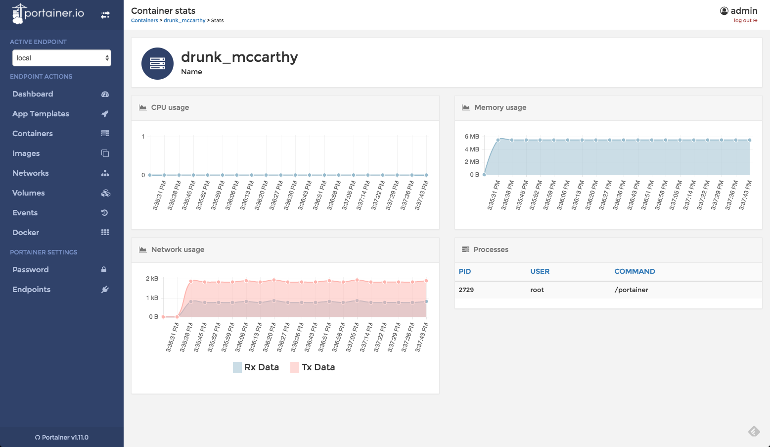 portainer data retention