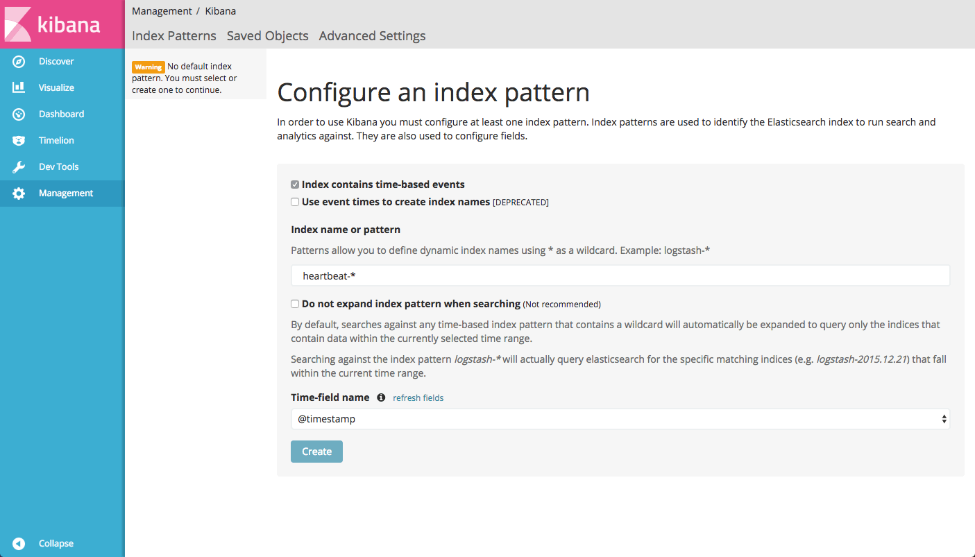 configure an index pattern