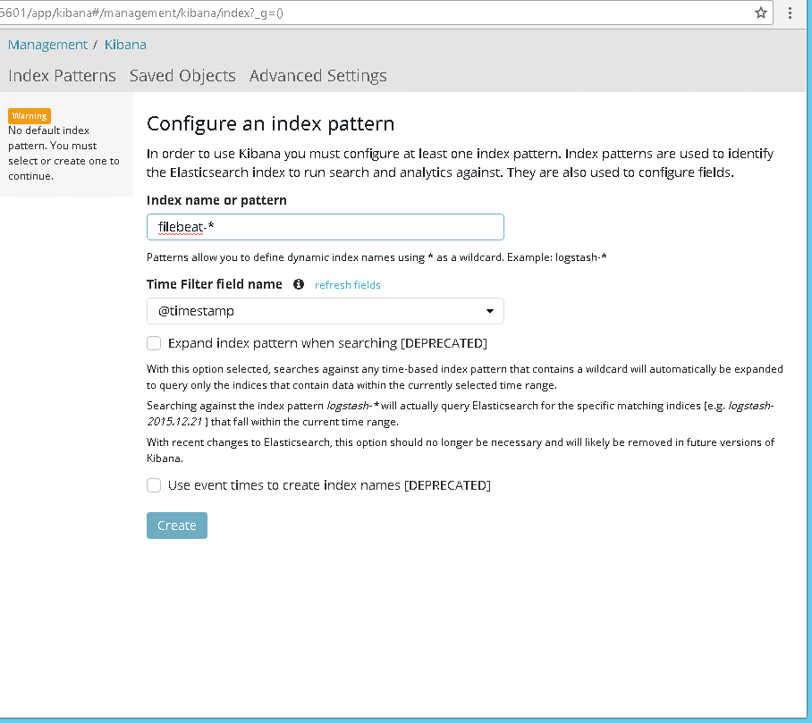 Filebeat Index Kibana