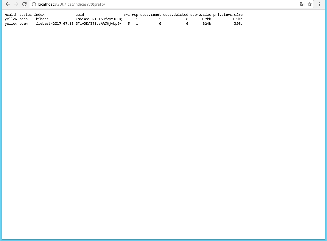Filebeat Index