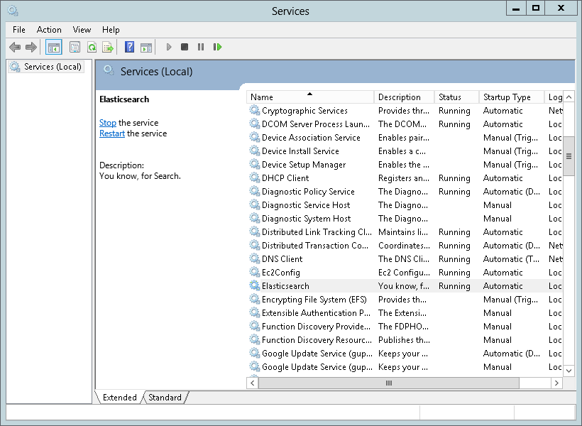 Services Elasticsearch