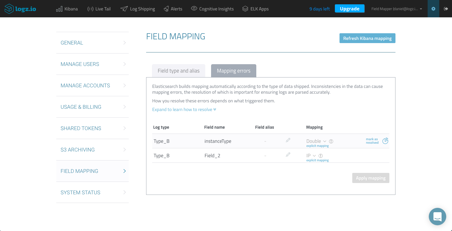 More Field Mapping