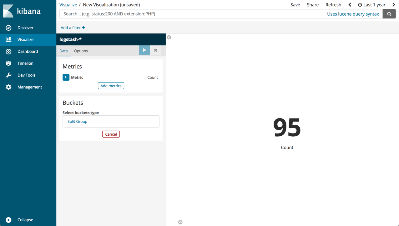 example pie chart kibana Runkeeper Analyzing  Data  Stack with Logz.io ELK the