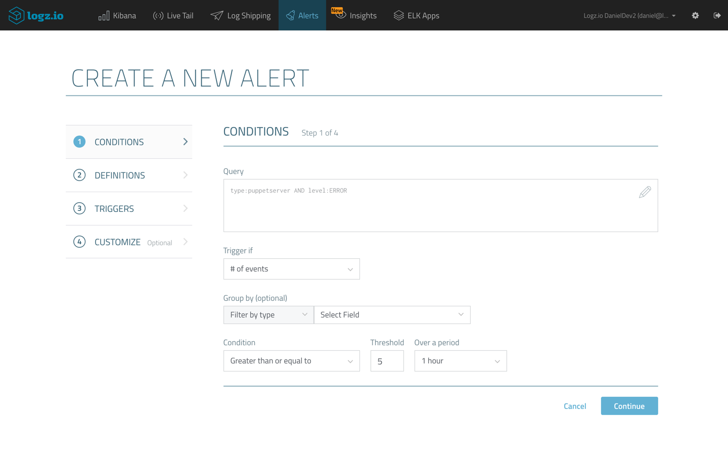 create new alerts