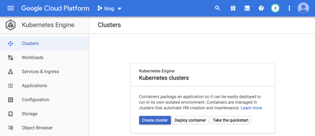 Kubernetes Engine in GCP for a containerized app